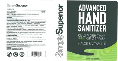 01b Lbl Simply Handsanitizer 12oz